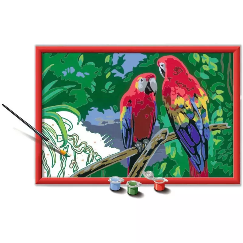 Ravensburger Spalvų pagal skaičius – Spalvingos papūgos