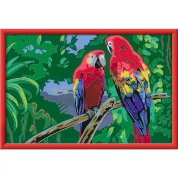 Ravensburger Spalvų pagal skaičius – Spalvingos papūgos