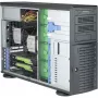 Super Micro Supermicro SC743 AC-1K26B-SQ - Bokštinis korpusas - 4U - Extended ATX - SAS - karšto keitimo - 1200 W - juodas - USB (CSE-743AC-1K26B-SQ)