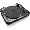Pavarų diržu varomas vinilo grotuvas Lenco LBT-120BK juodas pusiau automatinis