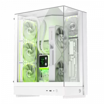 Gamemax T20 WH | Baltas M-ATX korpusas | Be maitinimo šaltinio