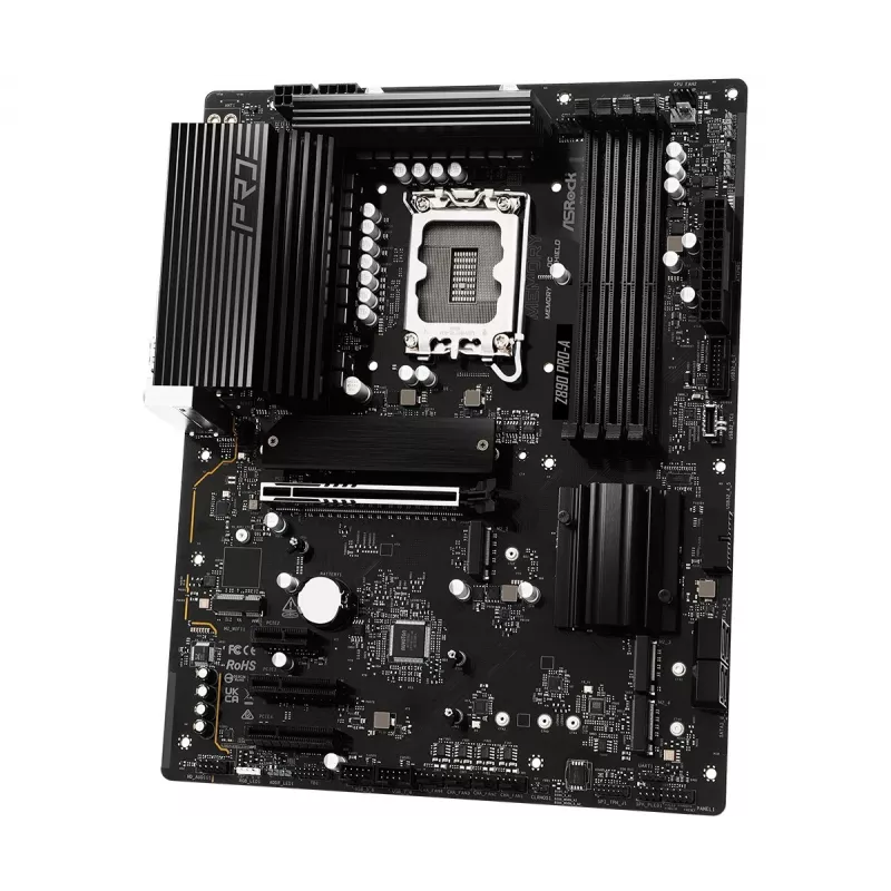 Motininė plokštė ASRock Z890 Pro-A ATX – Intel Z890, LGA 1851, DDR5, 4x DIMM, 256 GB, 2,5 Gb LAN, PCIe Gen5