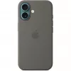 Apple iPhone 16 Silikoninis Dėklas su MagSafe Stone Gray
