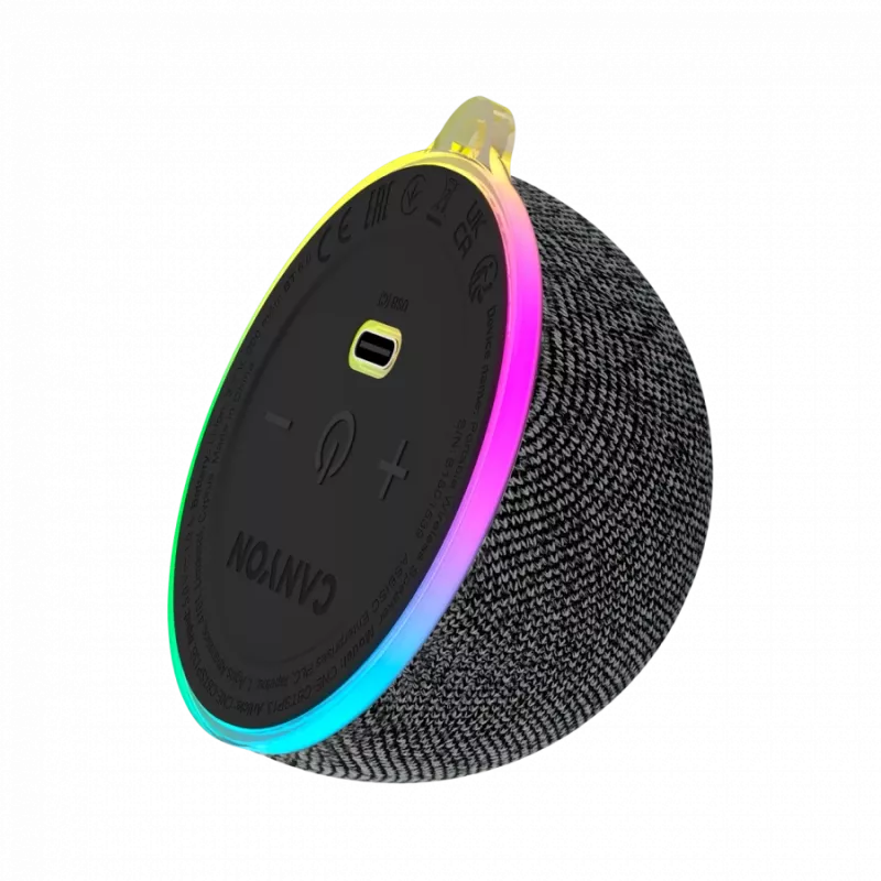 CANYON OnMove 13 nešiojamas Bluetooth garsiakalbis su magnetiniu laikikliu, 5W, juodas