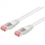 Wentronic Goobay CAT 6 jungiamasis laidas, S/FTP (PiMF), baltas, 0,25 m - LSZH halogenų neturintis, varinis (93217)