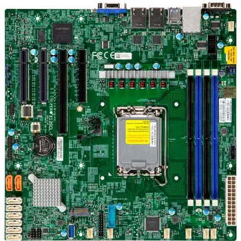 Super Micro SUPERMICRO X13SCL-F - Pagrindinė plokštė - micro ATX - LGA1700 lizdas - C262 mikroschemų rinkinys - 2 x Gigabit LAN - Integruota grafika (MBD-X13SCL-F-B)