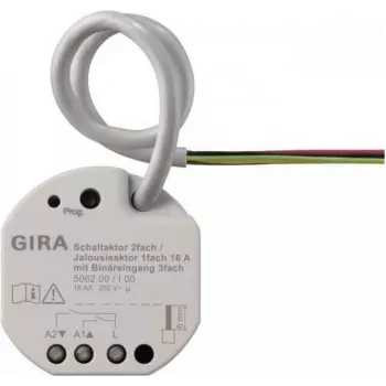 GIRA 506200 KNX Secure 2 kanalų/1 kanalas jungiklis/žaliuzių pavara 16 A montavimui į sieną