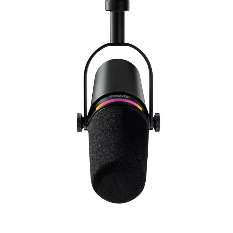 Shure MV7+-K - Profesionalus paskaitų ir vokalo mikrofonas su XLR/USB-C jungtimis, juodas