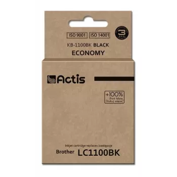 Actis KB-1100Bk rašalinė kasetė (pakaitalas Brother LC1100BK/980BK; standartinė; 28 ml; juoda)