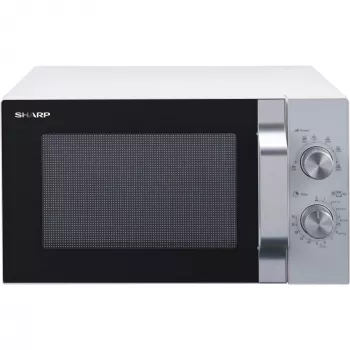 Mikrobangų krosnelė Sharp R204WA, sidabrinė/balta, 20 L, 800 W