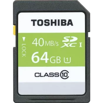 TOSHIBA 64GB SDXC atminties kortelė UHS-1, mažmeninė pakuotė (SD-T064UHS1(6)