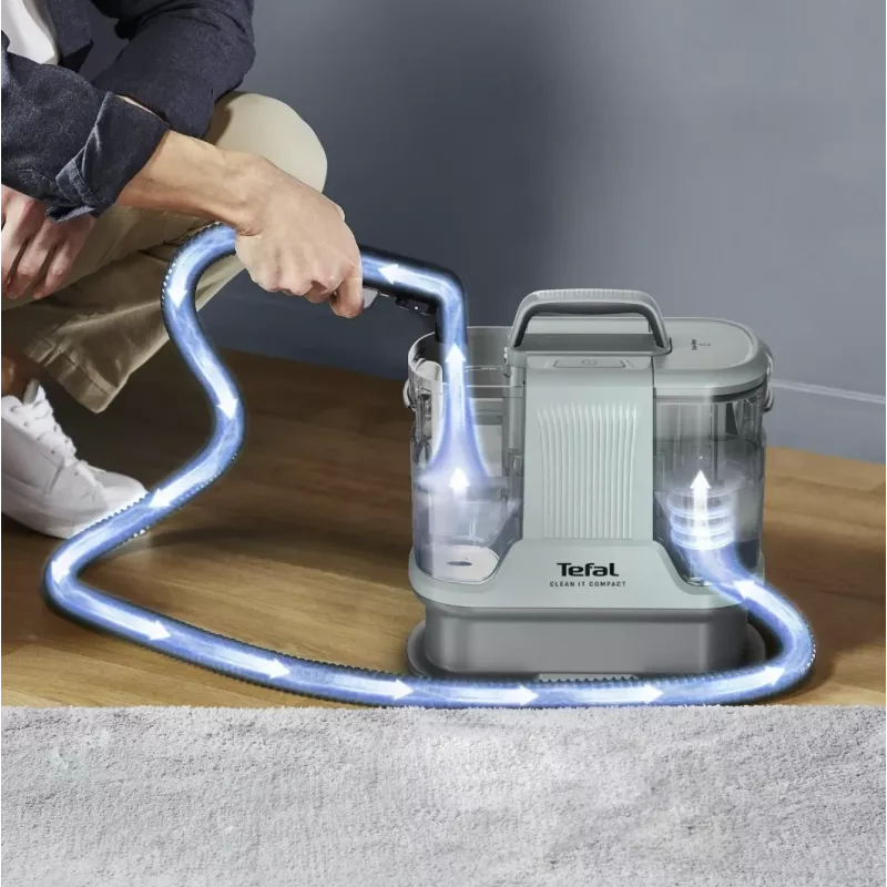 Nešiojamas dėmių valiklis Tefal Clean It Compact Pet IZ3020F0 – rankinis kilimų ir gyvūnų dėmių valiklis