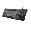 NATEC Fury Gaming klaviatūra Kanabo K2 US balta foninė mechaninė juoda-pilka