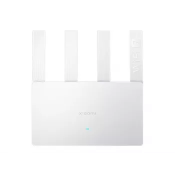 Nešiojamas belaidis maršrutizatorius Xiaomi BE3600 — Dviejų juostų 2,4/5 GHz, „Wi‑Fi 7“ (802.11be), 2,5 Gigabit Ethernet, 4× LAN, 2×2 antenos, Baltas