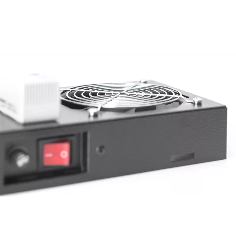 Stogo ventiliatorius Digitus DN-19 FAN-2-WM-T-SW 19 inch 2 ventiliatoriai