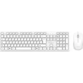 Laidinė USB pilno dydžio klaviatūra su pele MediaRange MROS276 — QWERTZ vokiškas išdėstymas, balta, 1,5 m laidas