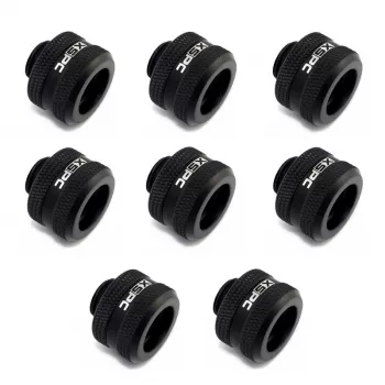 XSPC Jungtis G1/4 į 14mm kietą vamzdelį, juoda matinė - 8 vnt.