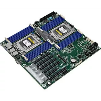 Motininė plokštė ASRock ROME2D16-2T LGA 4094 EEB, dviejų lizdų, 16 DIMM DDR4, 3,2 TB RDIMM, 5x PCIe x16 Gen4, 16x SATA III
