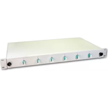 Lightwin LWL Splice Box, 12 skaidulų, 6x DLC daugiamodis, 50/125µm OM3 pigtail jungčių dėžutė (SPBOX 12G50 OM3 DLC)