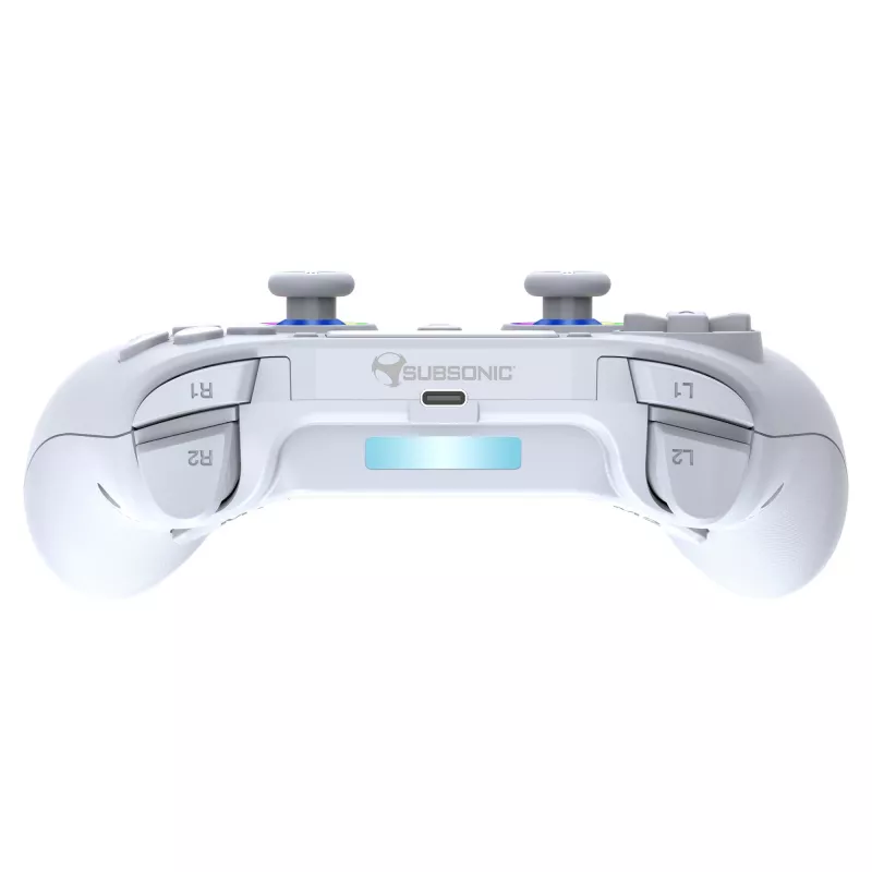 Žaidimų pultas Subsonic PS5 Wireless LED Controller White D-pad Home Options Share