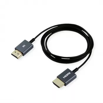 ROLINE HDMI-Coaxial Cable ultraschlank 8K60 ST/ST - Laidas - Skaitmeninis / Ekranas / Vaizdas (11.04.5937)