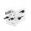Universalus kelioninis adapteris GEMBIRD TPA-EU2A12-01-W 12W USB maitinimo adapteris tarptautiniams kištukams