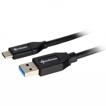 USB 3.2 Gen 2 laidas, USB-A kištukas > USB-C kištukas (juodas, 0,5 m)