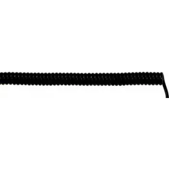 LAPP 73220257 Spyruoklinis kabelis UNITRONIC® SPIRAL 300 mm / 1200 mm 5 x 0,25 mm² Juodas 1 vnt.