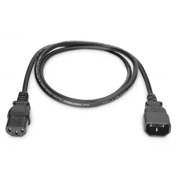 Prailginimo laidas su IEC C14 / IEC C13 jungtimis, M/F, juodas, 1,8 m