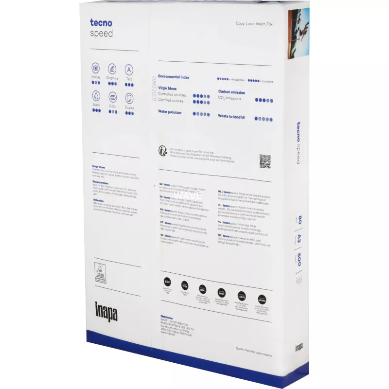 Popierius A3 inapa-tecno Tecno Speed 500 lapų baltas