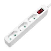 Prailginimo laidas LogiLink LPS230 1,5 m 3 AC lizdai Baltas