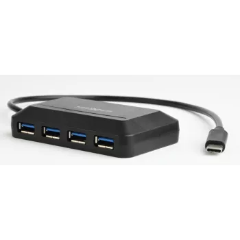 USB šakotuvas GEMBIRD ACT-HUB3C-4P — USB 3.2 Gen 1 Type-A į 4 × USB 3.2 Gen 1 Type-C, 5000 Mbit/s, juodas
