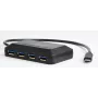 USB šakotuvas GEMBIRD ACT-HUB3C-4P — USB 3.2 Gen 1 Type-A į 4 × USB 3.2 Gen 1 Type-C, 5000 Mbit/s, juodas
