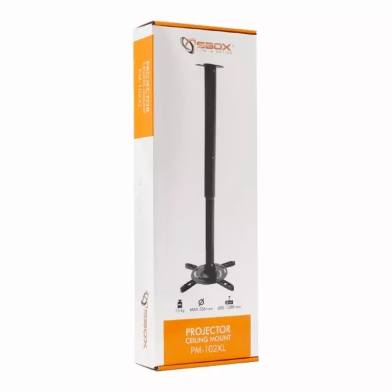 Sbox lubinis projektoriaus laikiklis PM-102XL, iki 336 mm, 15 kg
