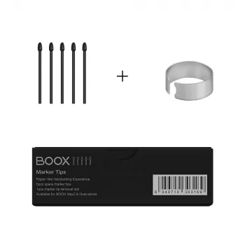 Antgaliai rašikliui, skirti Onyx E-Reader Note 3 – 5 vnt., juodi