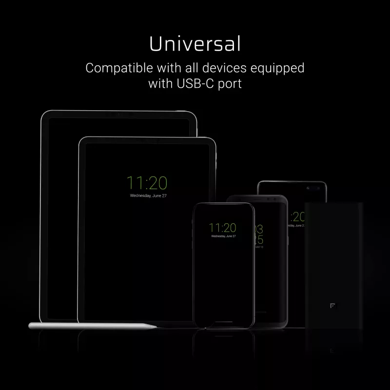 USB A į USB C laidas Green Cell KABGC03 — 0,25 m, juoda, 480 Mbit/s