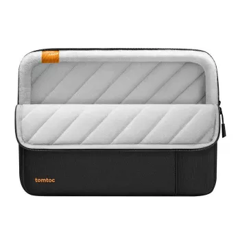 Dėklas nešiojamam kompiuteriui Tomtoc A13C2D1, skirtas MacBook – juodas, lengvas, patvarus apsauginis dėklas