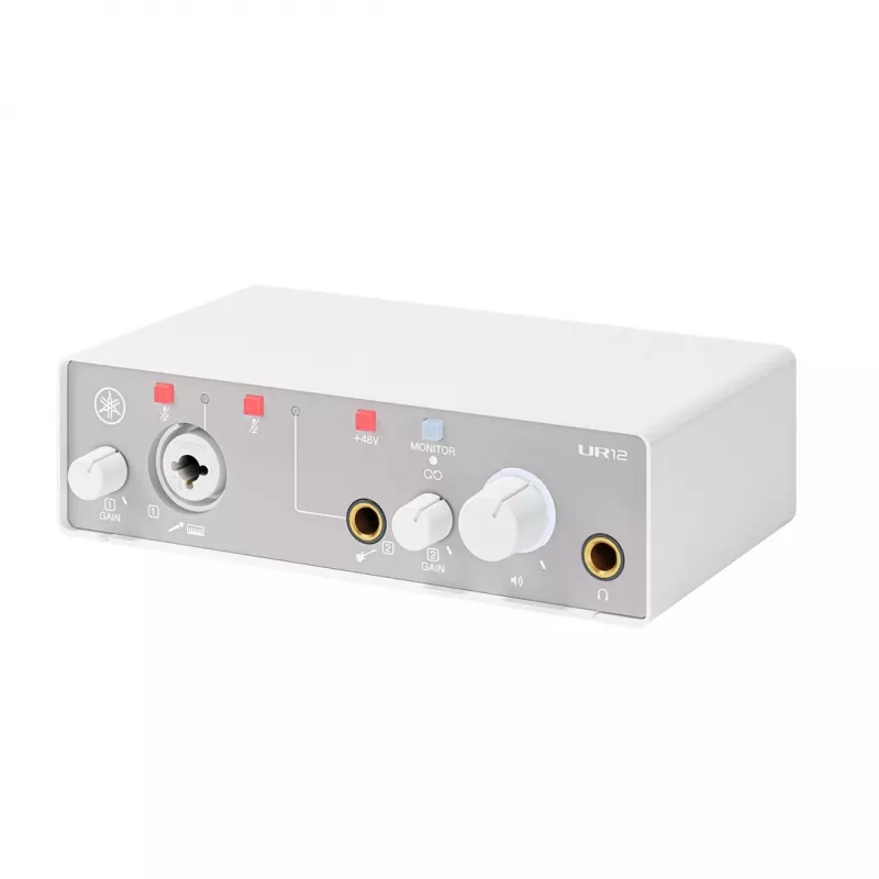 Garso sąsaja YAMAHA UR12MK3 White - kompaktiška 2 įėjimų / 2 išėjimų USB sąsaja