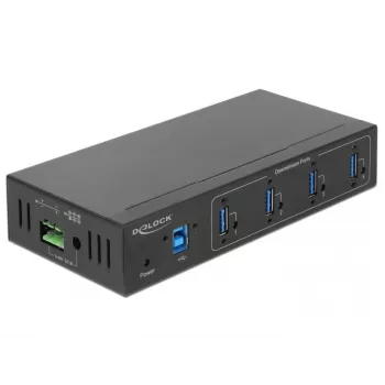 USB 3.2 Gen 1 sąsajos šakotuvas DeLOCK 63309, metalinis korpusas, 4 prievadai