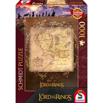 Dėlionė 1000 dalių, Schmidt Spiele Lord of the Rings – Middle Earth, meninė spauda