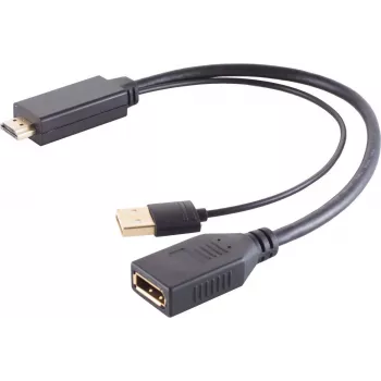 shiverpeaks -BASIC-S- adapter HDMI-A, Displayport lizdas, 4K, 30 cm (80098-SPB)