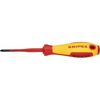 Knipex VDE plius/minus atsuktuvas dydis PH 1, ašmenų ilgis 80 mm (98 24 01 SLS)
