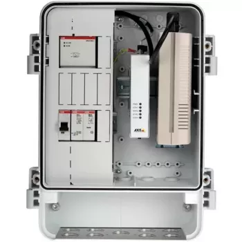 Axis T98A18-VE Media Converter Cabinet A - keitiklio korpusas - GigE - 10Base-T, 100Base-TX, 1000Base-X, 100Base-X - 2 prievadai - RJ-45 / SFP (mini-GBIC)