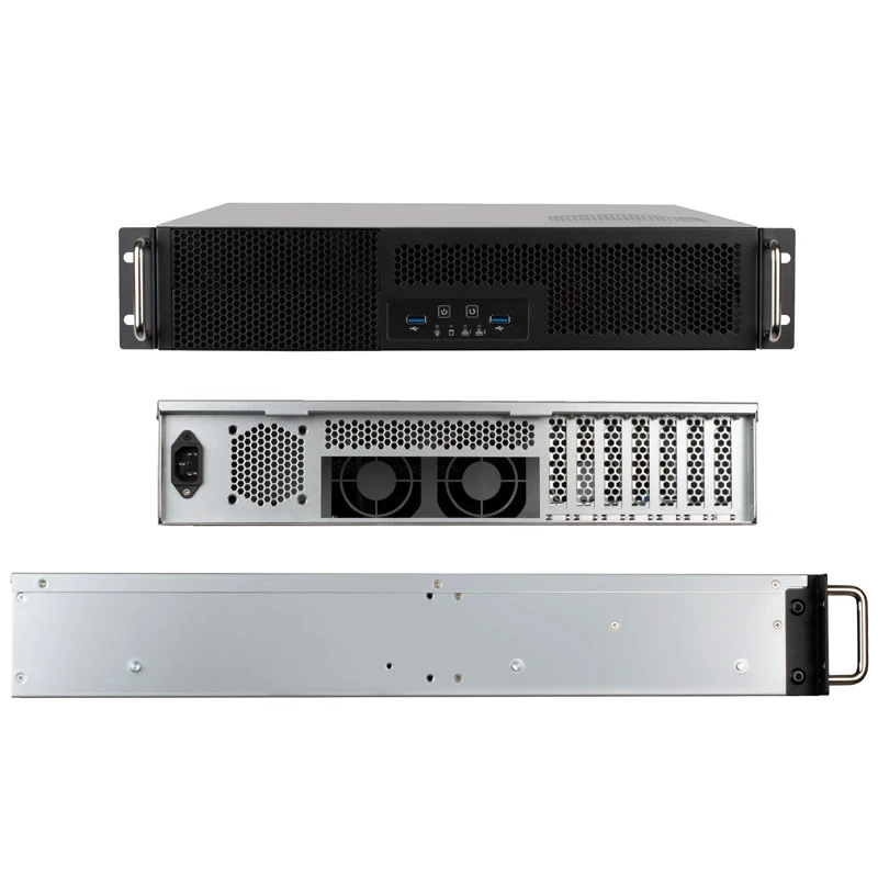 SilverStone RM23-502 Rackmount Server Chassis, ATX, USB 3.0 – 2U – juodas