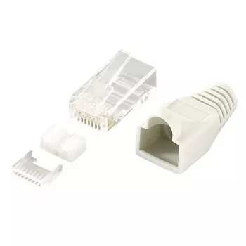 RJ45 kištukų rinkinys LogiLink MP0021 pilkas permatomas