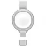 4smarts QI2 Smartwatch Silver USB Wireless Fast Charging – belaidis greitasis Apple Watch ir AirPods įkroviklis