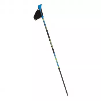 Šiaurietiško ėjimo lazdos Viking Kije Nordic Walking Ruten Pro mėlynai-žalios, reguliuojamos 83–135 cm