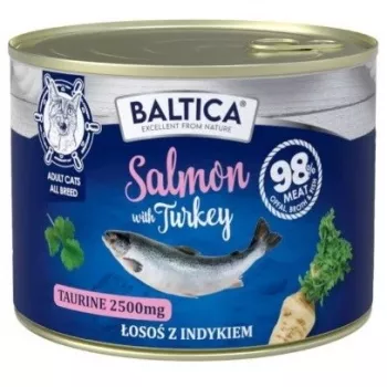 BALTICA Excellent Lašiša su kalakutu – šlapias kačių ėdalas – 185 g