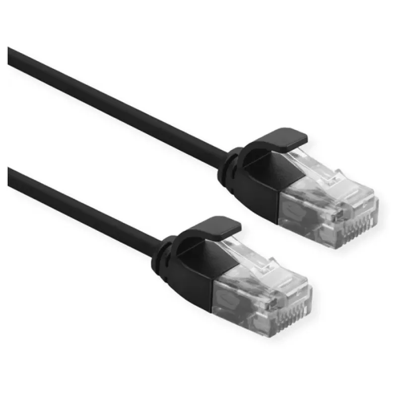 Tinklo kabelis ROLINE 21.15.3952 RJ-45 Cat6a 0,5 m Juodas