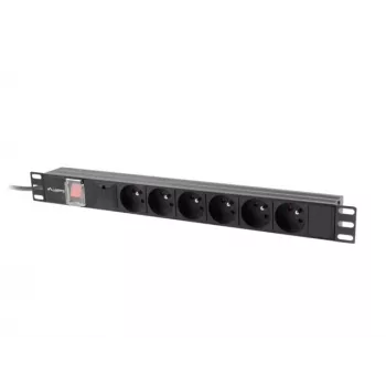 Stovo PDU LANBERG PDU-06E-0200-IEC-BK 1U 10A 6x PL maitinimo skirstytuvas